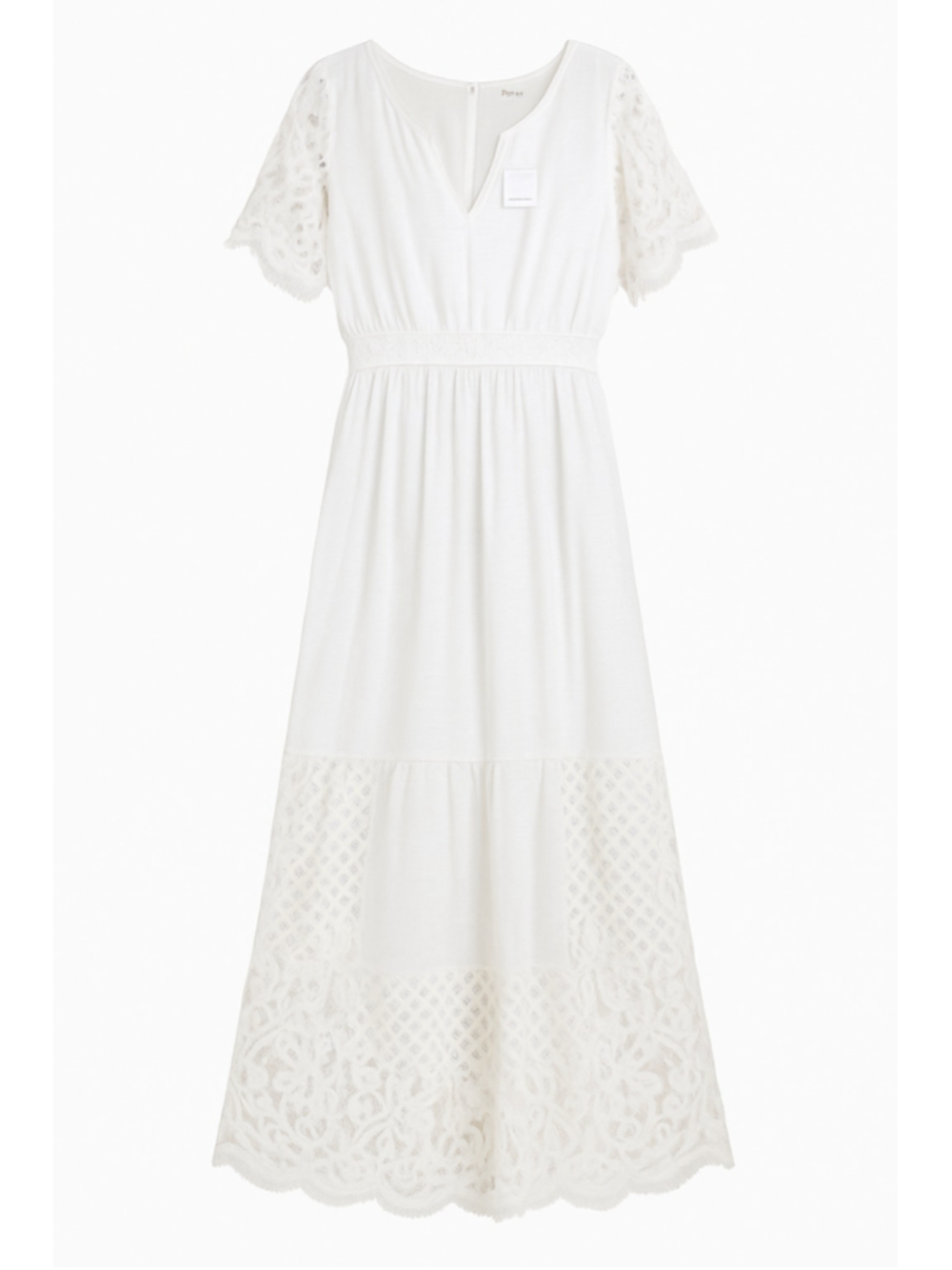 J Gee White Lace Maxi Dress XL New with Tags